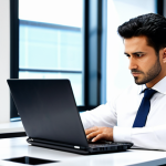 Professional Setting**

"A professional using a laptop with a cooling pad in a modern office. The cooling pad is visible and keeping the laptop cool. Fully clothed, appropriate attire, safe for work, perfect anatomy, natural proportions, professional photography, high quality."

**